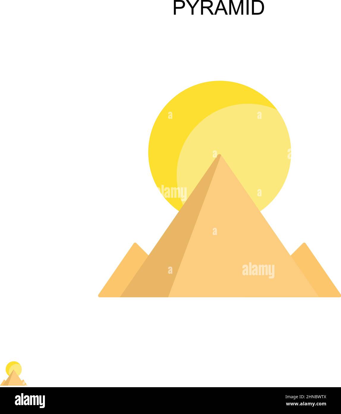 Icône de vecteur simple pyramide.Modèle de conception de symbole d'illustration pour élément d'interface utilisateur Web mobile. Illustration de Vecteur