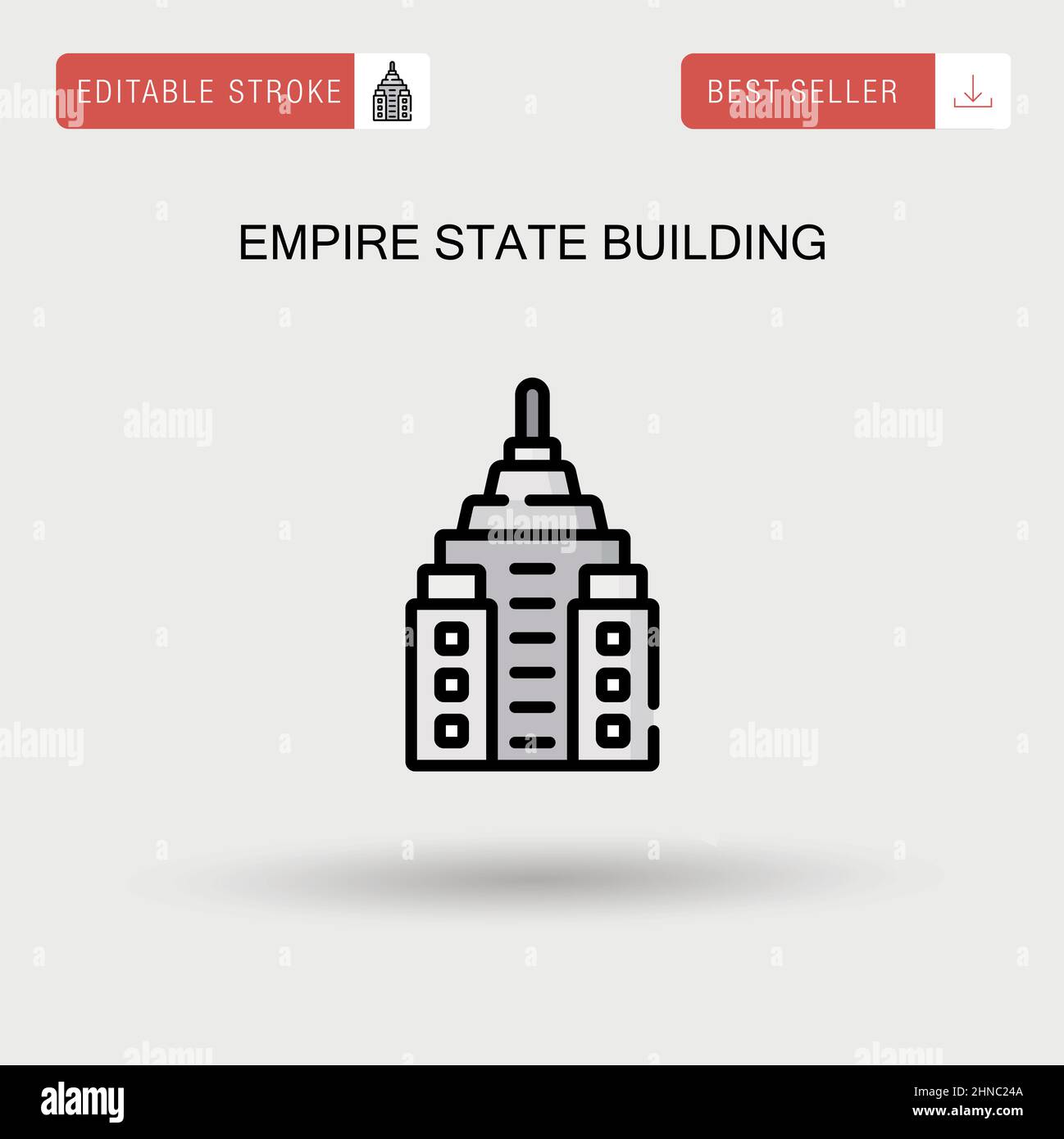 Icône de vecteur simple de construction d'état Empire. Illustration de Vecteur
