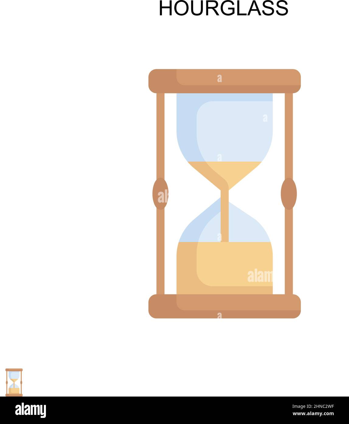 Icône de vecteur simple HourGlass.Modèle de conception de symbole d'illustration pour élément d'interface utilisateur Web mobile. Illustration de Vecteur
