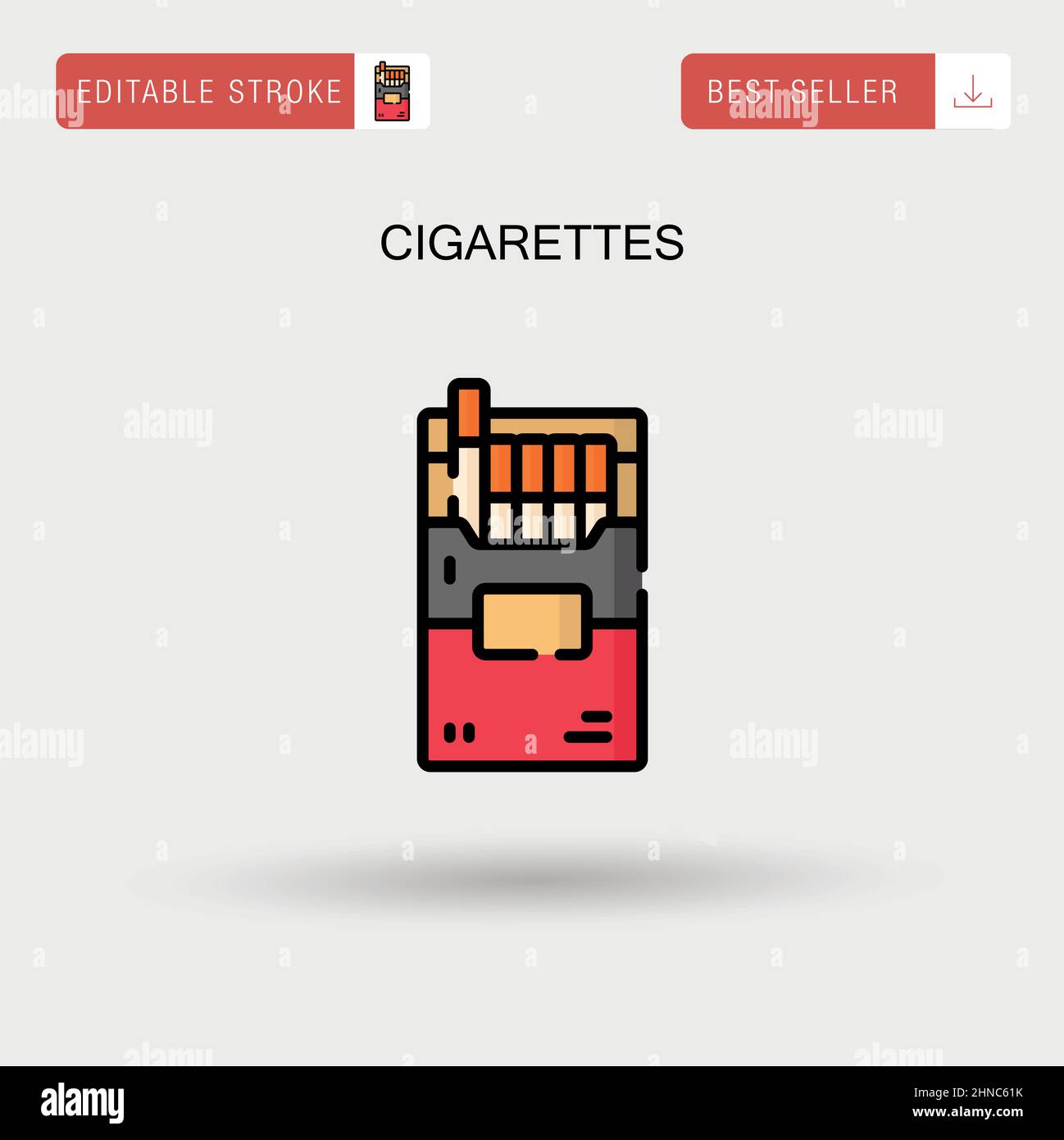 Cigarettes icône vecteur simple. Illustration de Vecteur