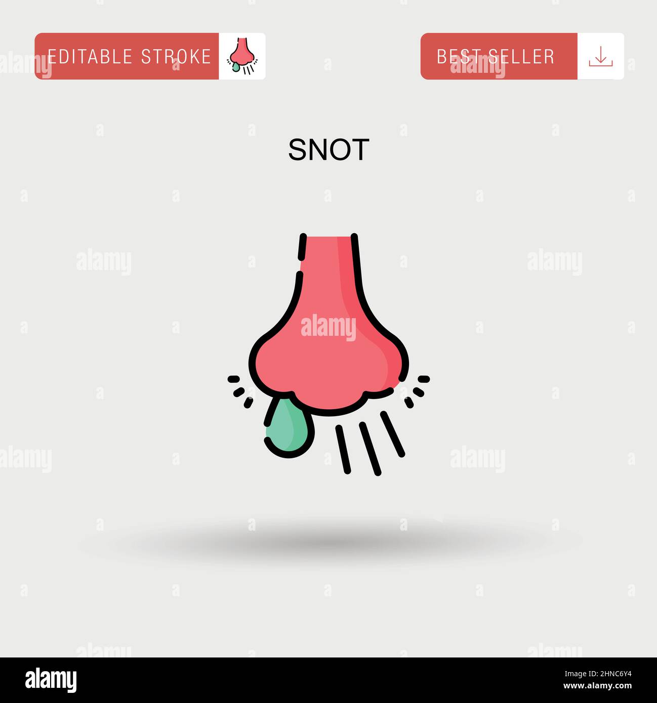 Icône de vecteur simple Snot. Illustration de Vecteur