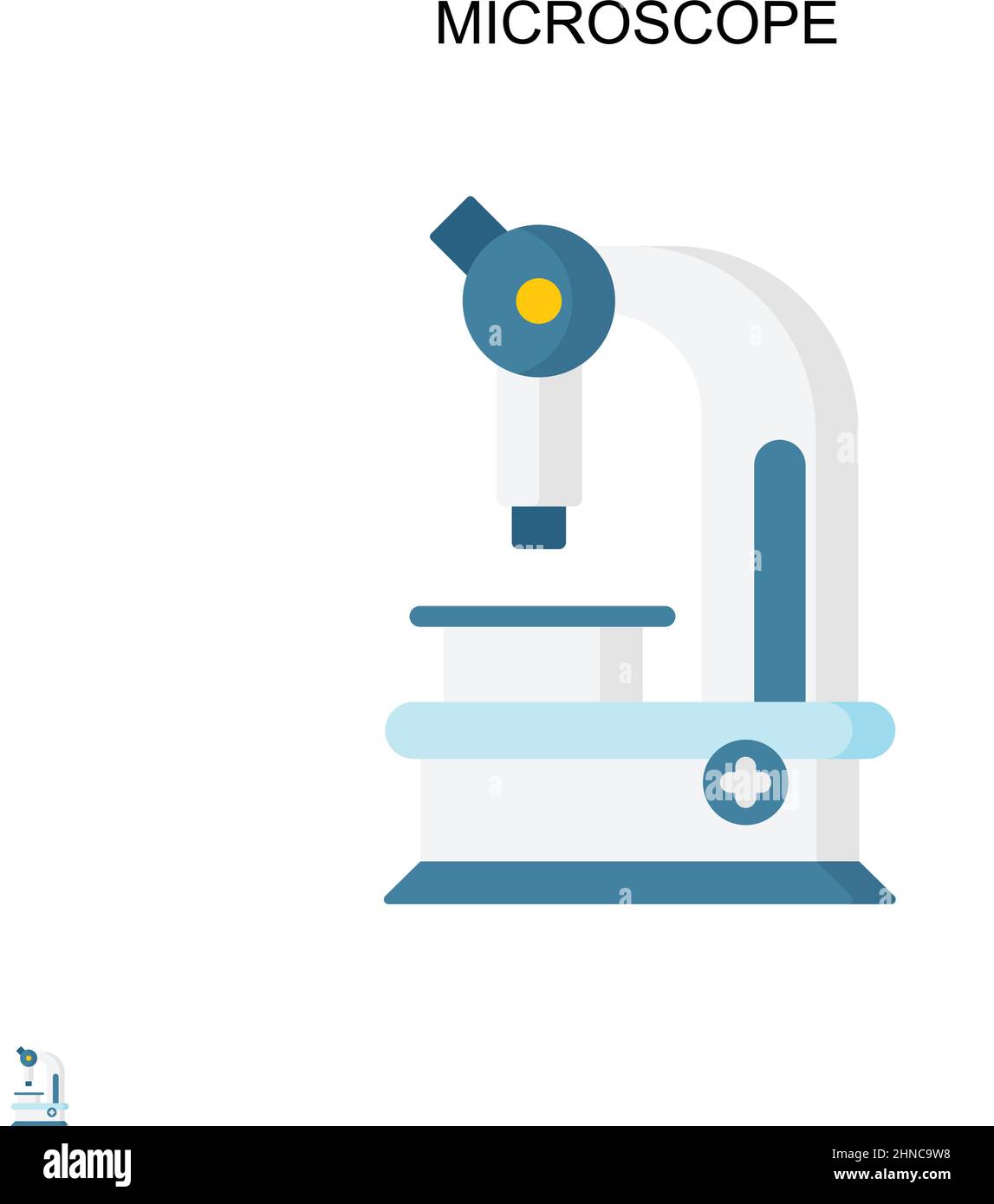 Icône de vecteur simple du microscope.Modèle de conception de symbole d'illustration pour élément d'interface utilisateur Web mobile. Illustration de Vecteur