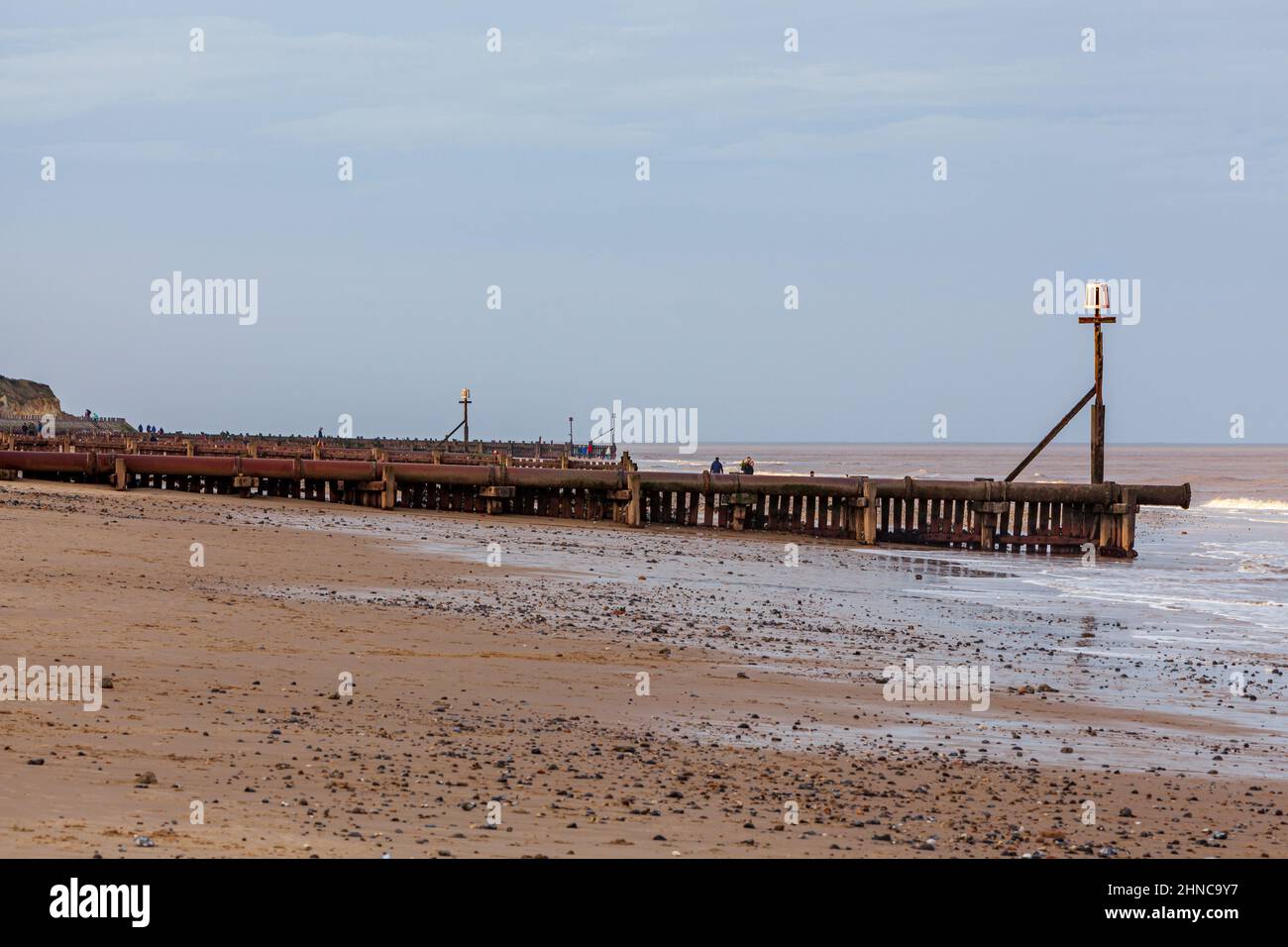mundesley sur la côte nord de norfolk Banque D'Images