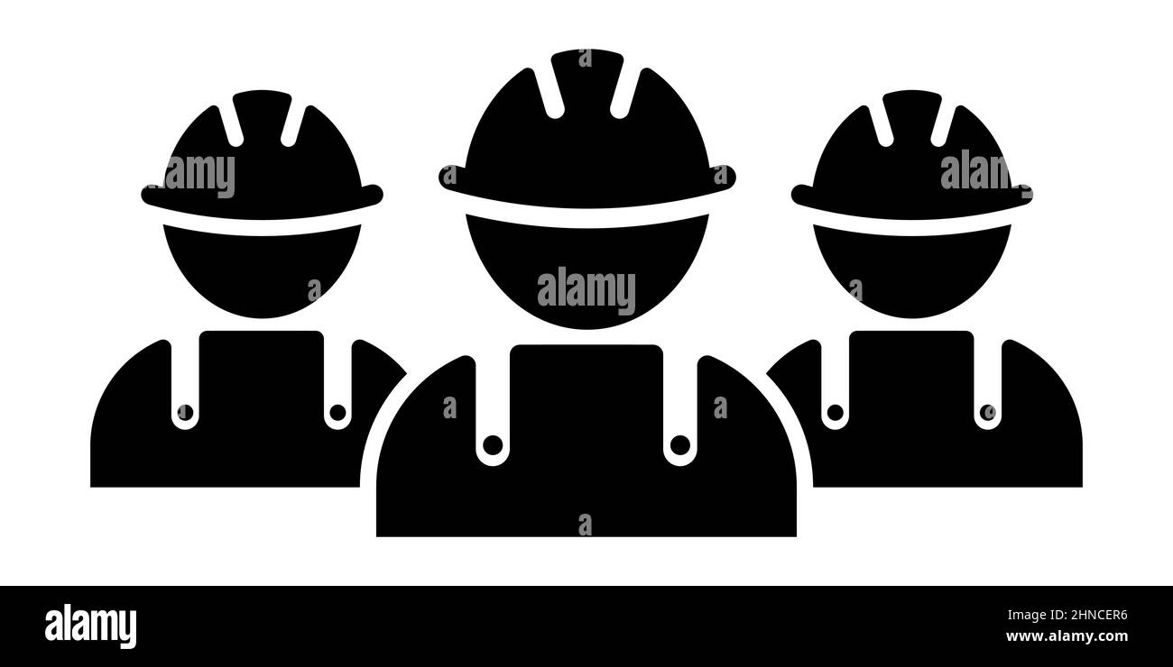 Icône vecteur travailleur de la construction. Illustration vectorielle isolée sur fond blanc Illustration de Vecteur
