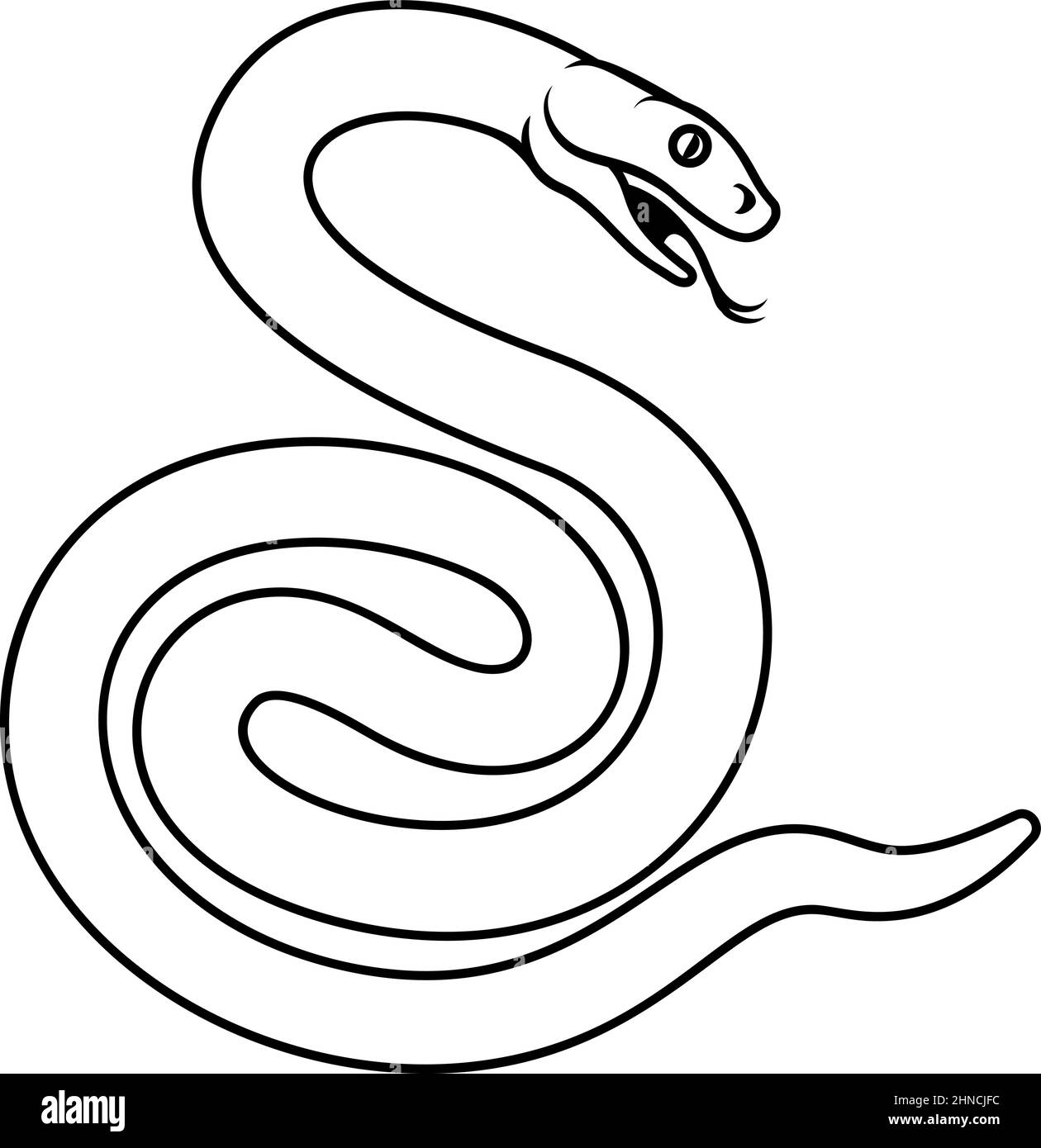 Serpent Chinois Zodiac Horoscope animal année signe Illustration de Vecteur