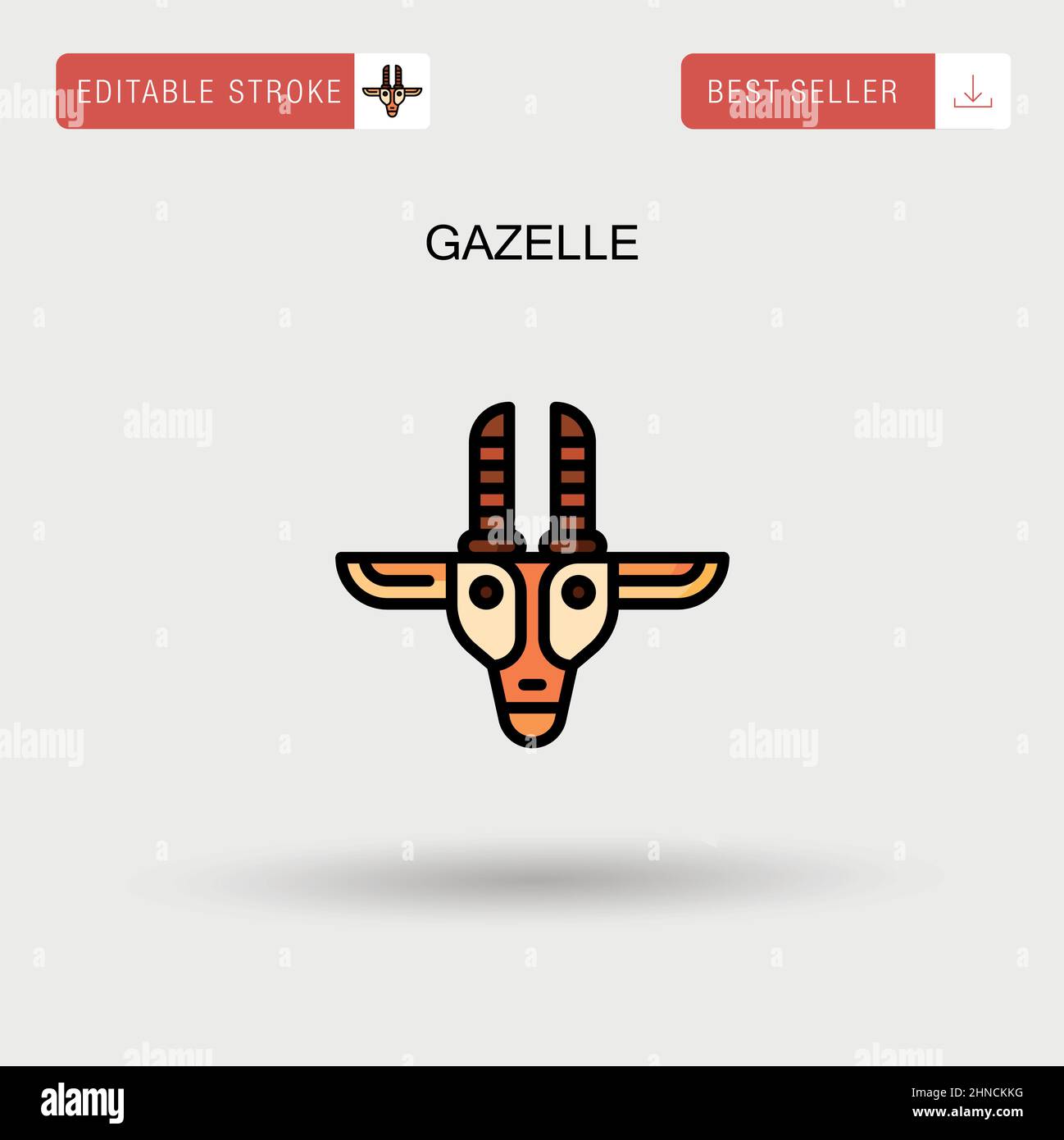 Icône vecteur simple Gazelle. Illustration de Vecteur