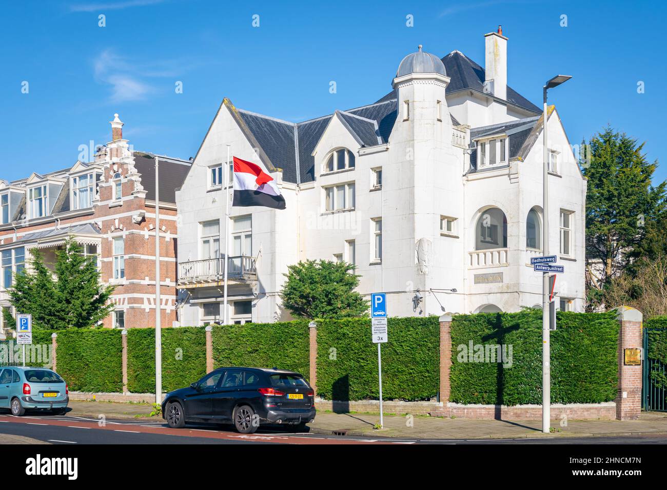 Ambassade d'Égypte à la Badhuisweg à la Haye, pays-Bas Banque D'Images