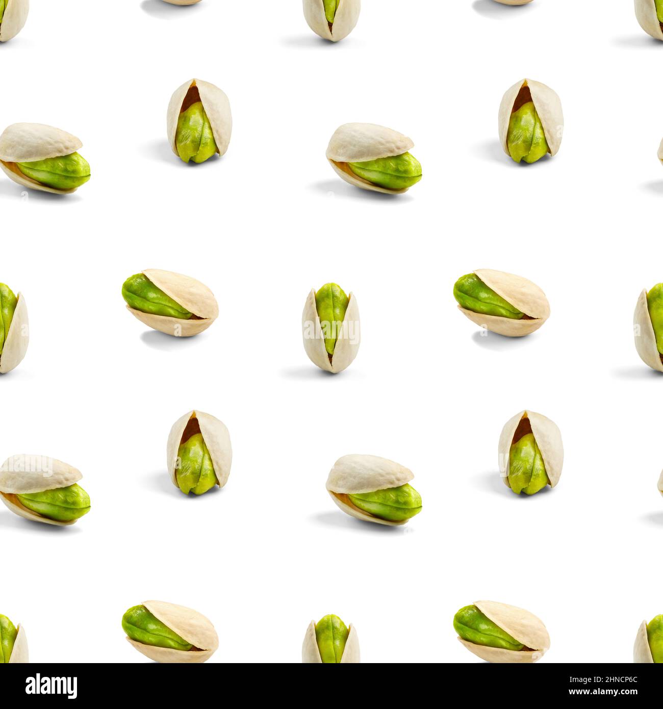 Motif pistache sans couture sur fond blanc. Arrière-plan design Banque D'Images