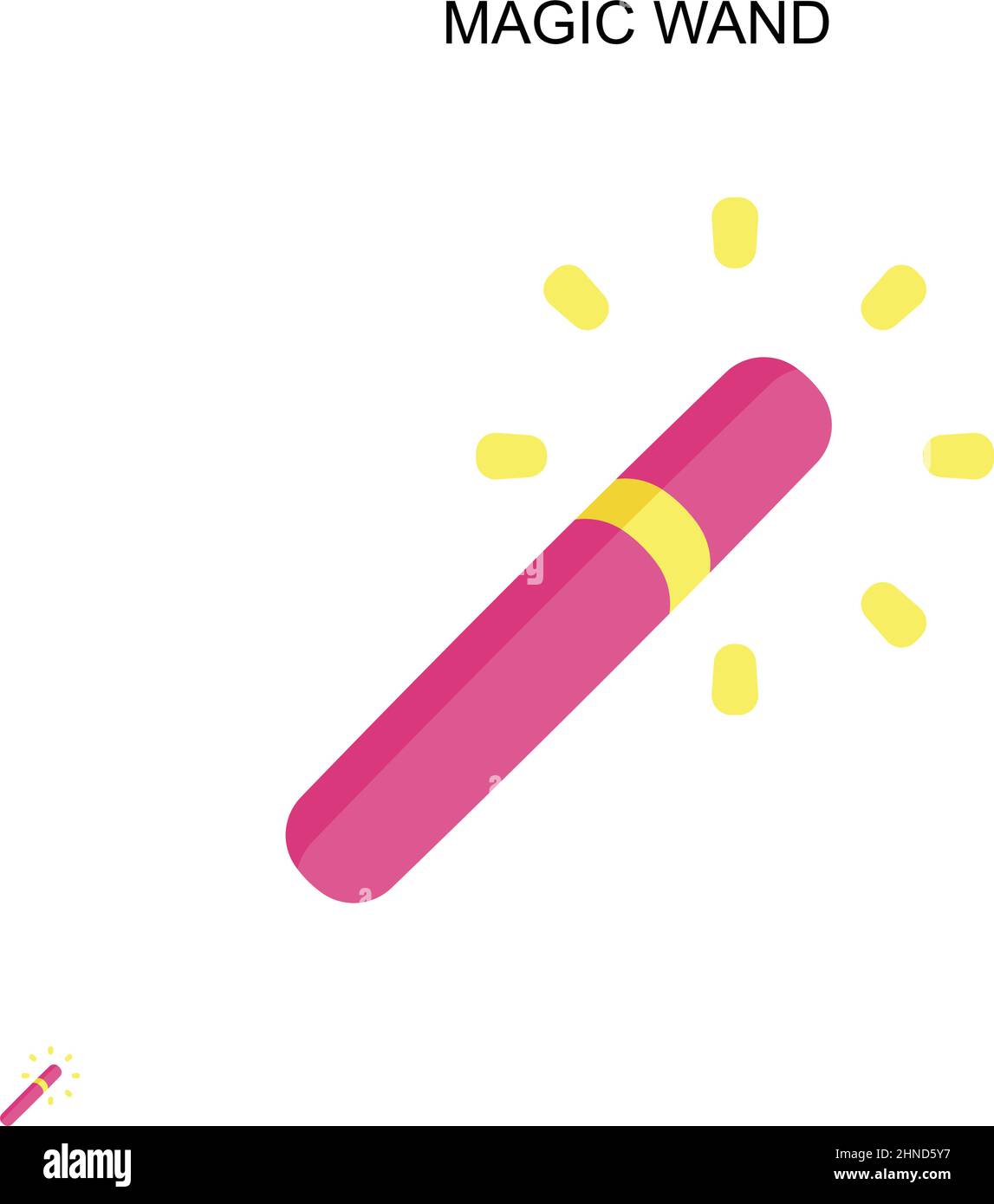 Magic Wand simple vector.Modèle de conception de symbole d'illustration pour élément d'interface utilisateur Web mobile. Illustration de Vecteur