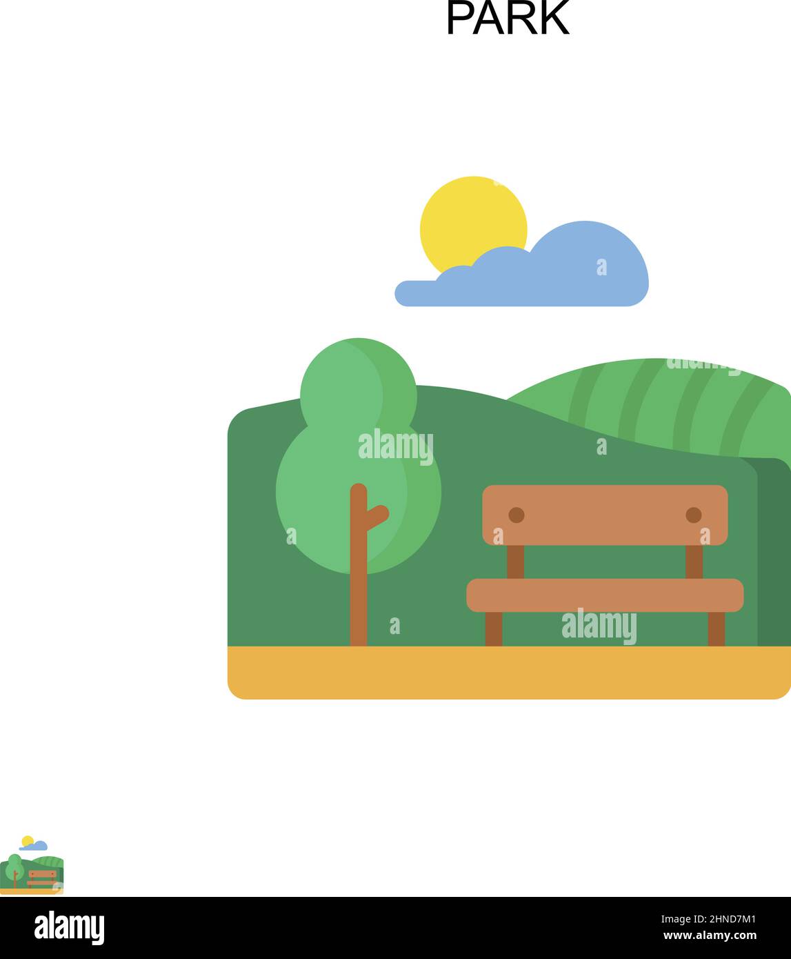 Icône Park simple Vector.Modèle de conception de symbole d'illustration pour élément d'interface utilisateur Web mobile. Illustration de Vecteur