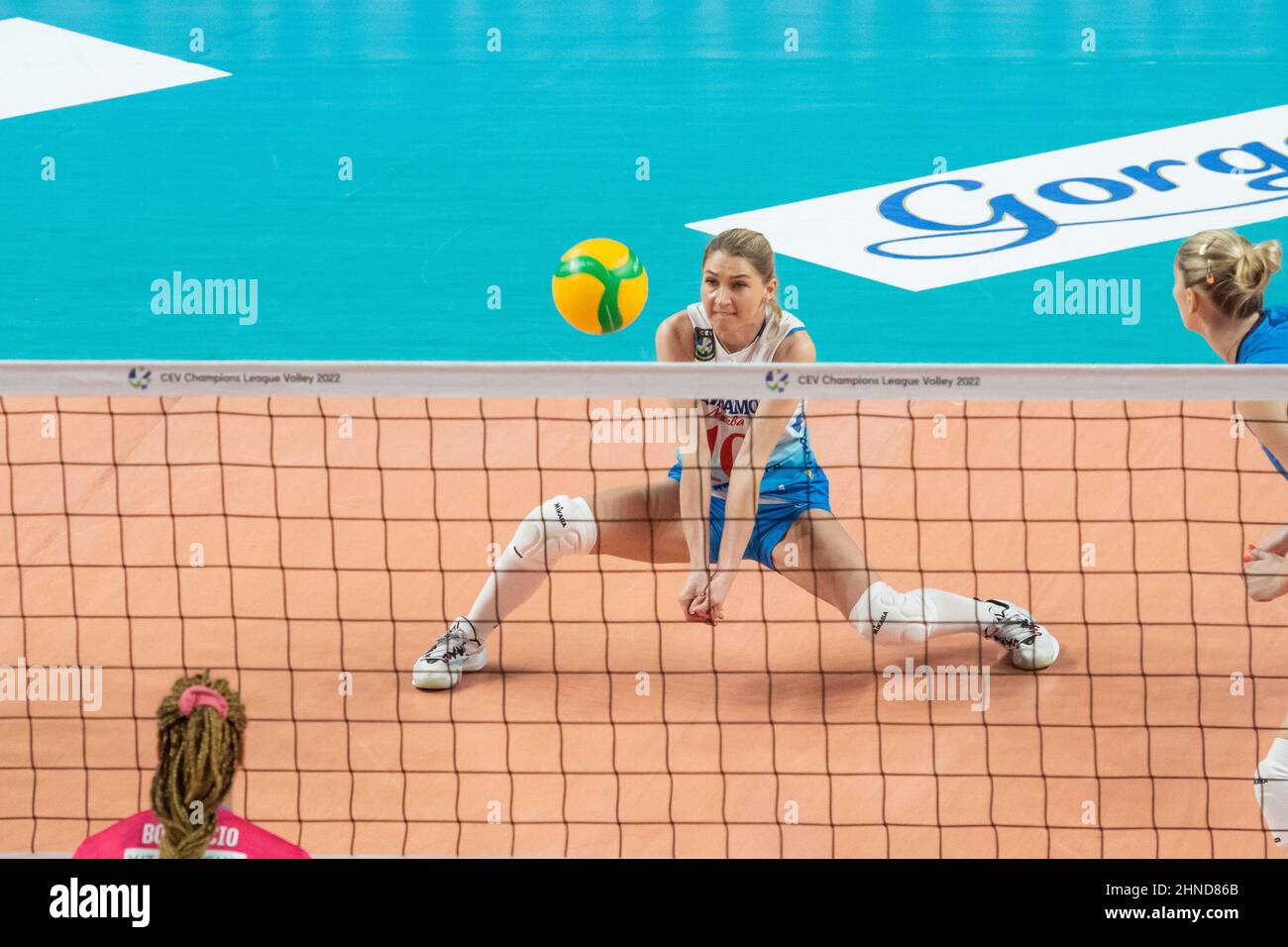 Novara, Italie. 15th févr. 2022. Dinamo Moscou pendant Igor Gorgonzola Novara vs Dinamo Moscou, CEV Champions League match de volley-ball féminin à Novara, Italie, février 15 2022 crédit: Independent photo Agency/Alay Live News Banque D'Images