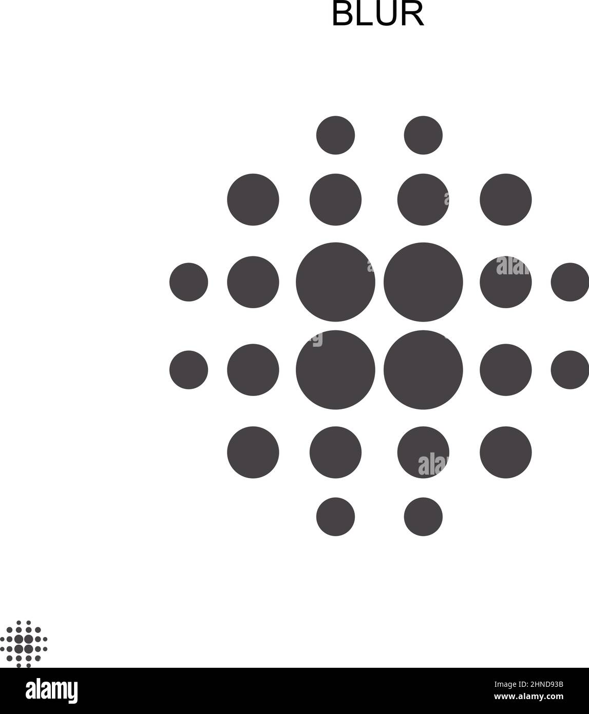 Icône de vectorisation de flou simple.Modèle de conception de symbole d'illustration pour élément d'interface utilisateur Web mobile. Illustration de Vecteur