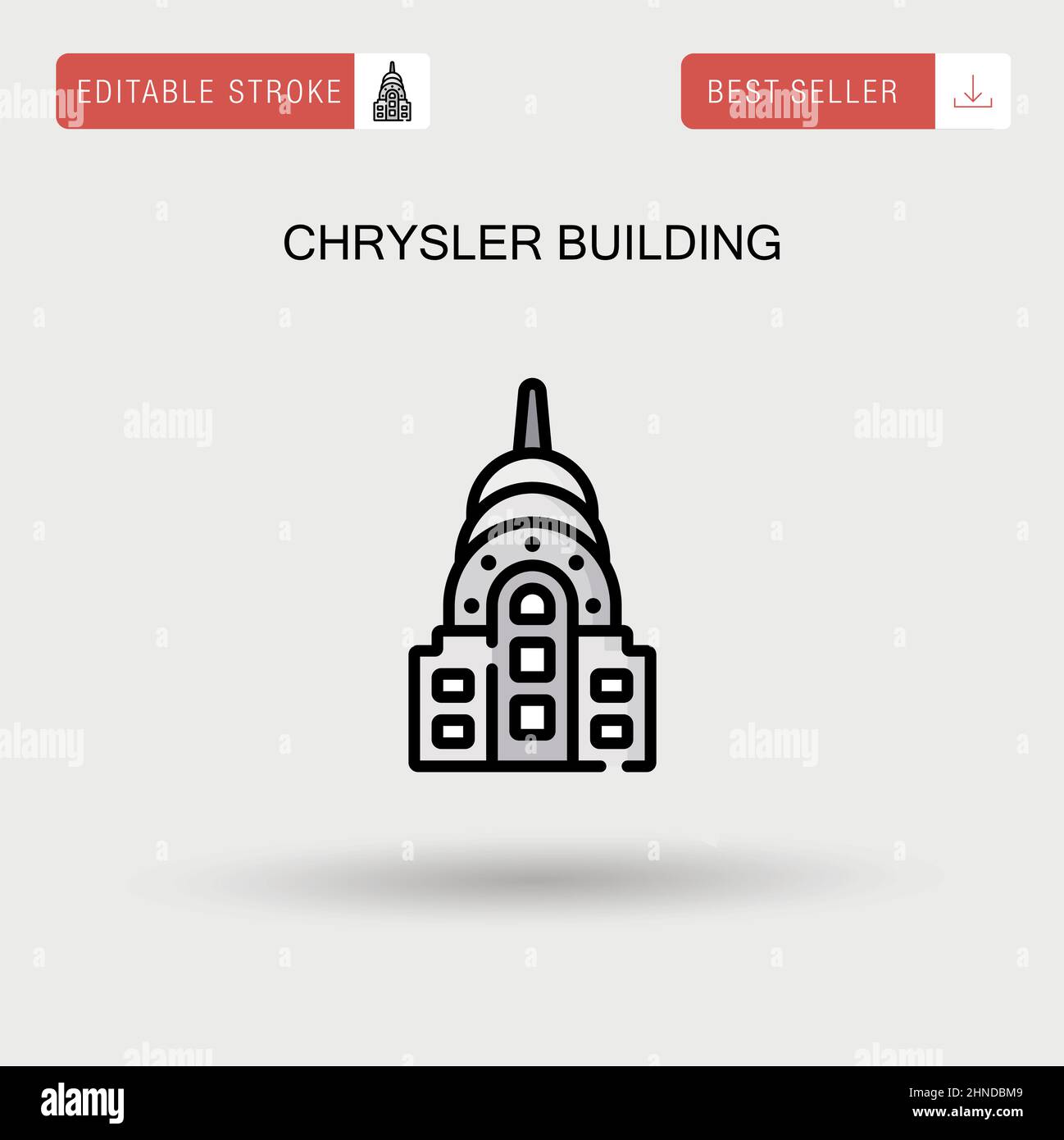 Chrysler Building simple Vector Icon. Illustration de Vecteur