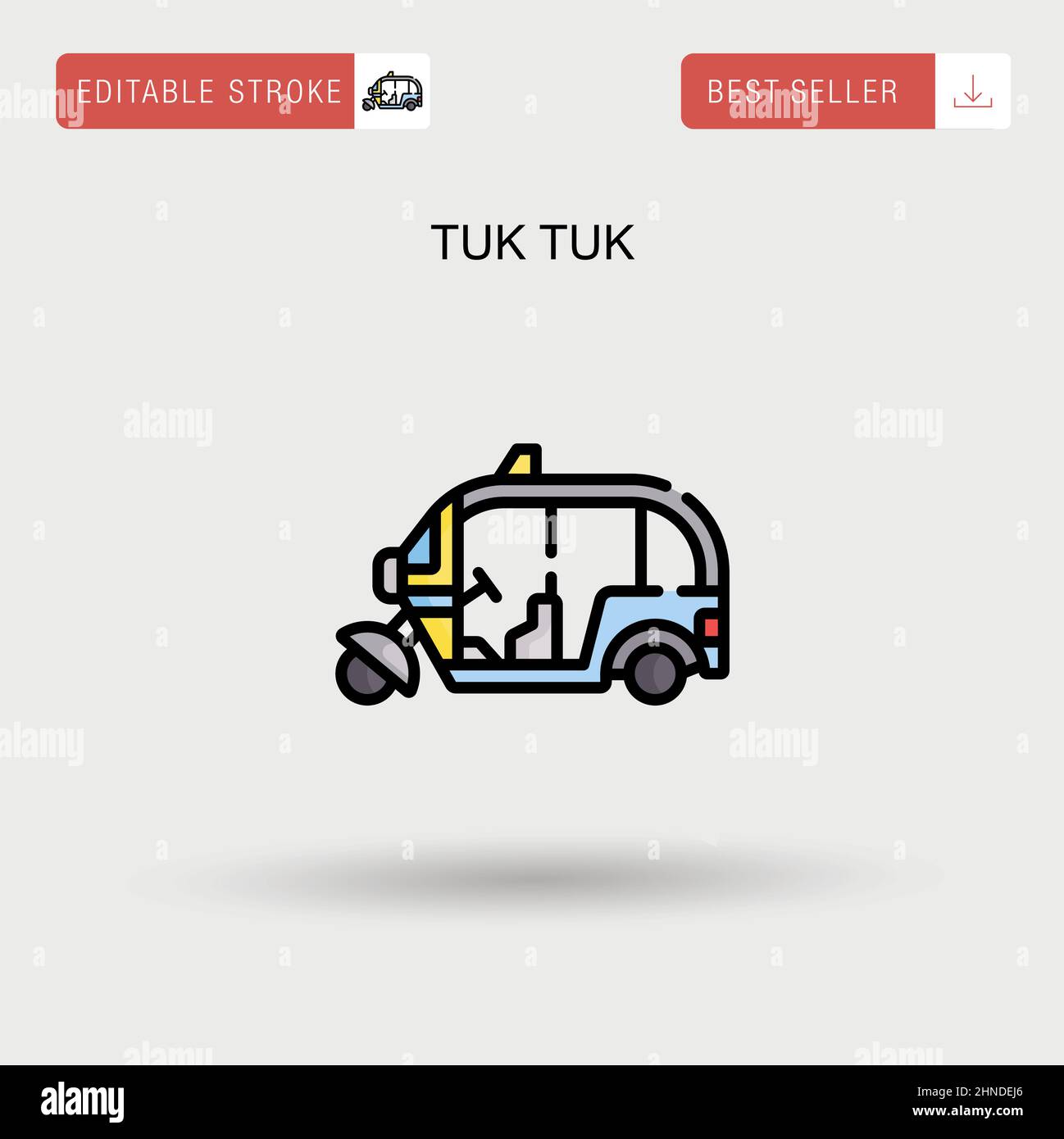 Icône de vecteur simple de tuk tuk. Illustration de Vecteur