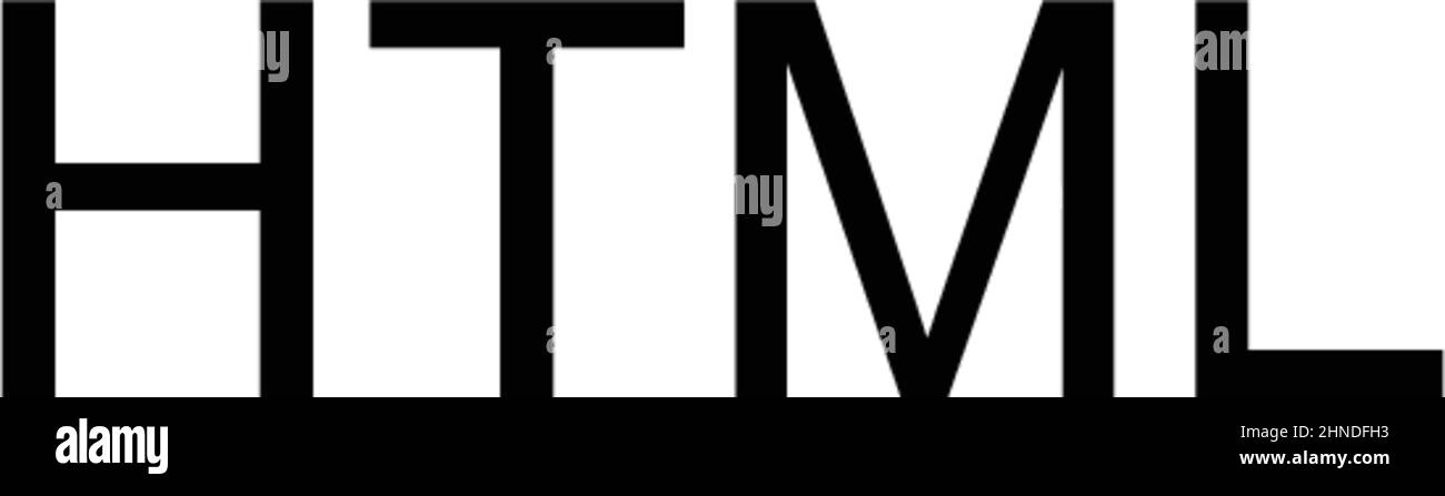 Icône de vecteur simple HTML.Modèle de conception de symbole d'illustration pour élément d'interface utilisateur Web mobile. Illustration de Vecteur