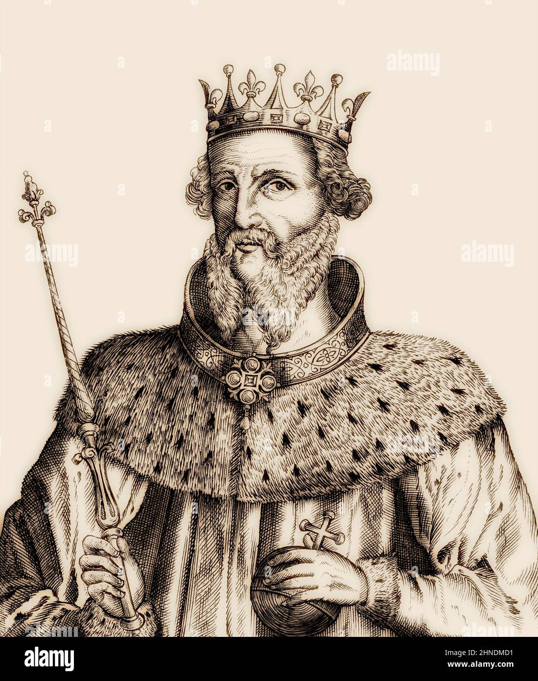 Henry I, c. 1068 – 1135, également connu sous le nom de Henry Beauclerc, fut roi d'Angleterre de 1100 à sa mort en 1135 Banque D'Images