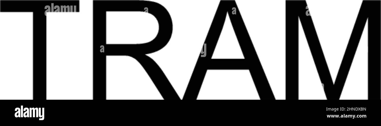 Icône de vecteur simple tram.Modèle de conception de symbole d'illustration pour élément d'interface utilisateur Web mobile. Illustration de Vecteur