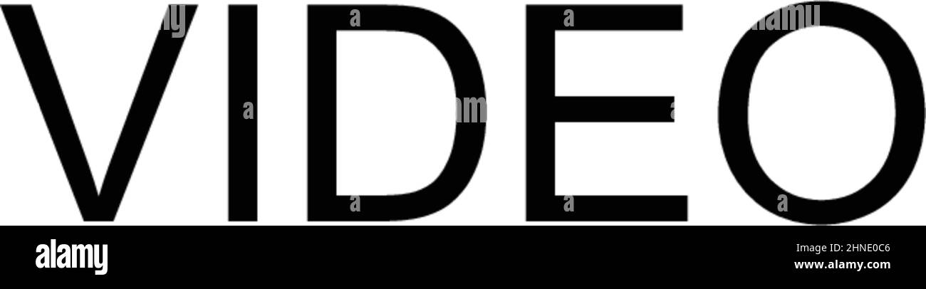 Icône de vecteur simple vidéo.Modèle de conception de symbole d'illustration pour élément d'interface utilisateur Web mobile. Illustration de Vecteur