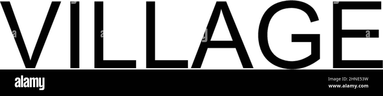 Icône de vecteur simple village.Modèle de conception de symbole d'illustration pour élément d'interface utilisateur Web mobile. Illustration de Vecteur