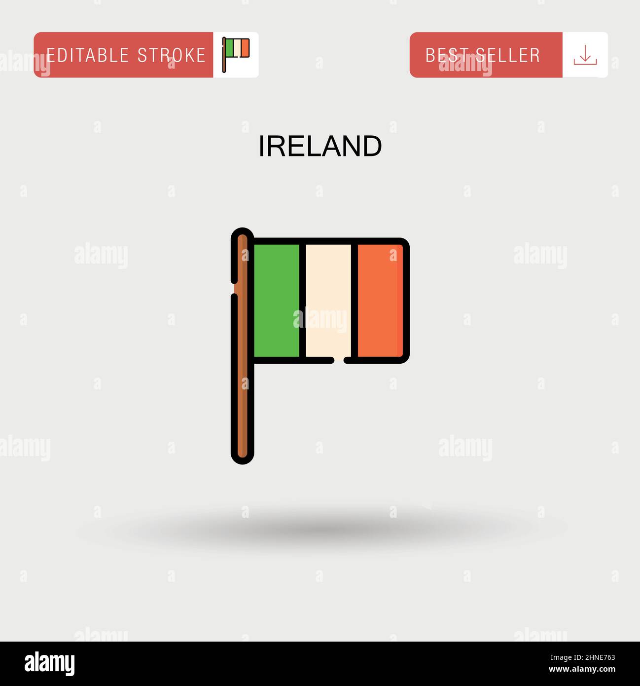 Irlande icône de vecteur simple. Illustration de Vecteur