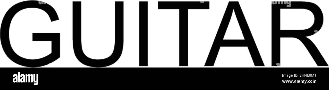 Icône de vecteur simple de guitare.Modèle de conception de symbole d'illustration pour élément d'interface utilisateur Web mobile. Illustration de Vecteur