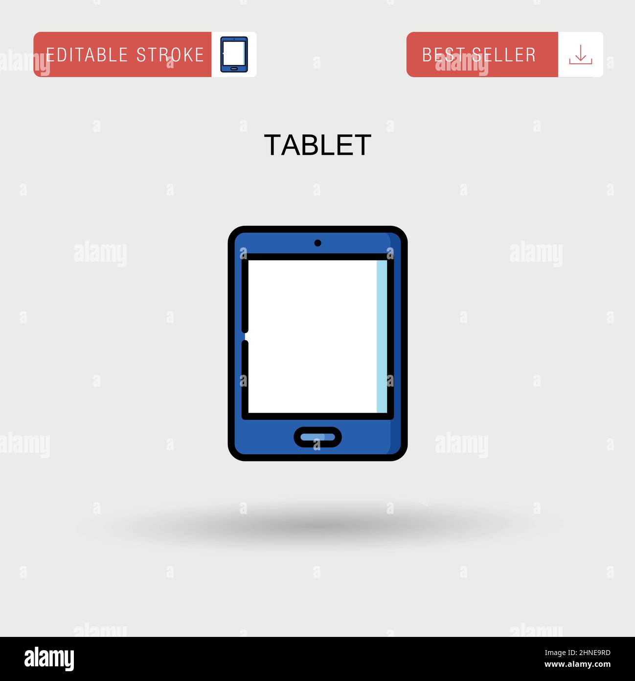 Icône de vecteur simple de la tablette. Illustration de Vecteur