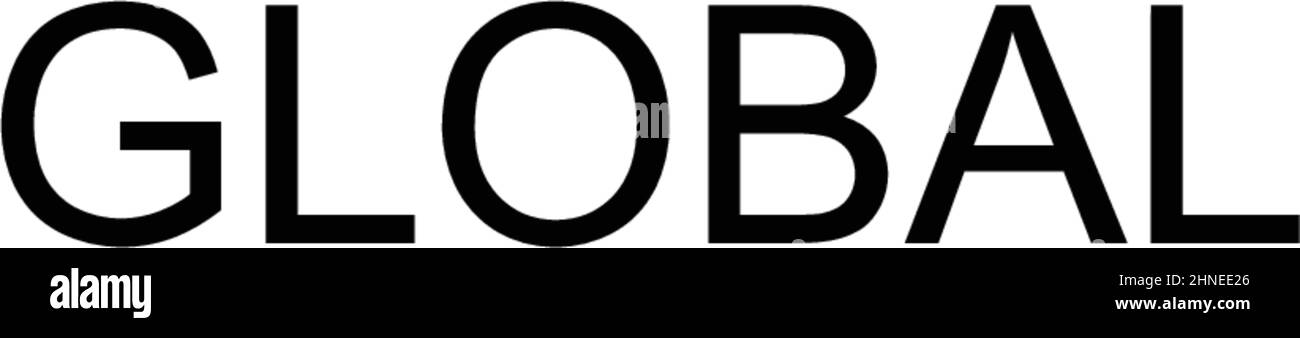 Icône de vecteur simple global.Modèle de conception de symbole d'illustration pour élément d'interface utilisateur Web mobile. Illustration de Vecteur