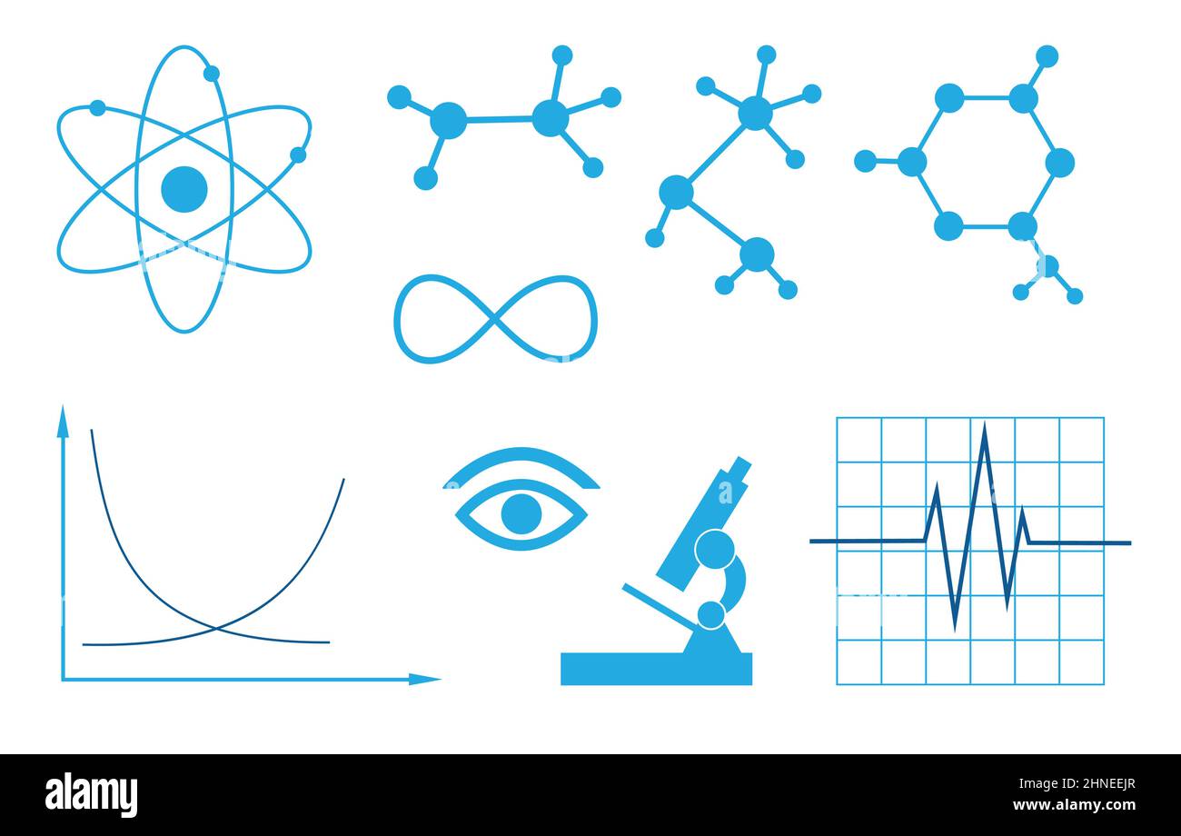 signes de la science - ensemble de vecteurs Illustration de Vecteur