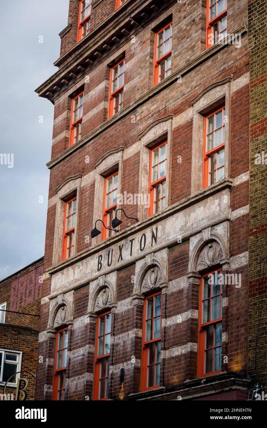 Buxton pub et hôtel, Brick Lane, Tower Hamlets, Londres, Royaume-Uni Banque D'Images