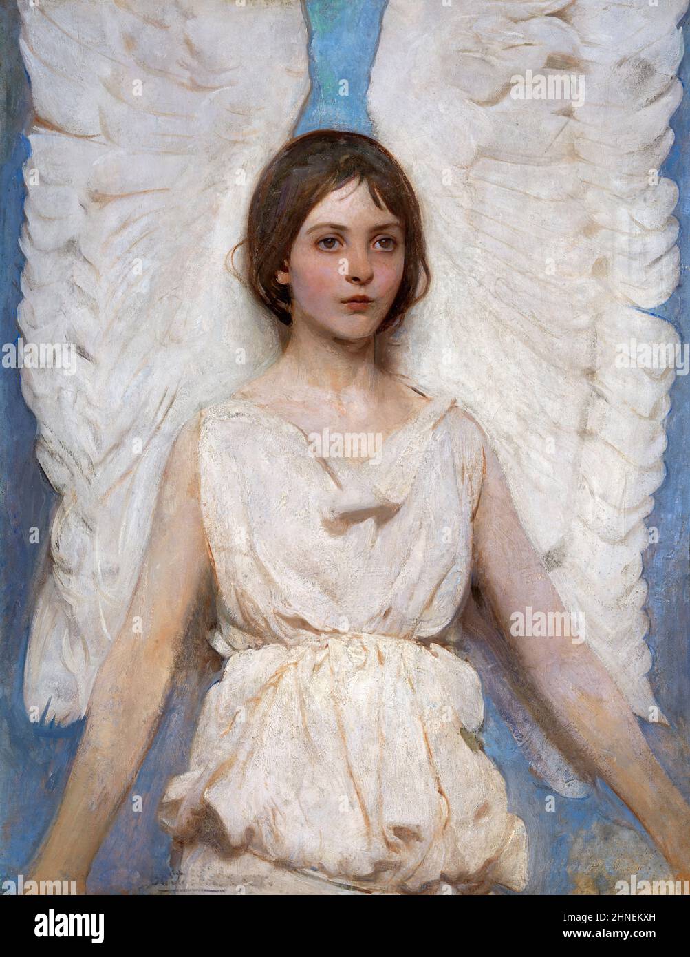 Angel par l'artiste américain Abbott Handerson Thayer (1849-1921), huile sur toile, 1887 Banque D'Images