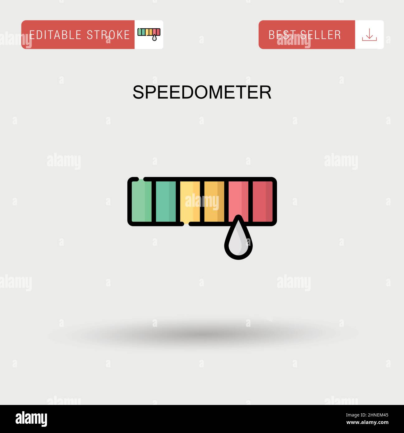 Icône de vecteur simple de compteur de vitesse. Illustration de Vecteur