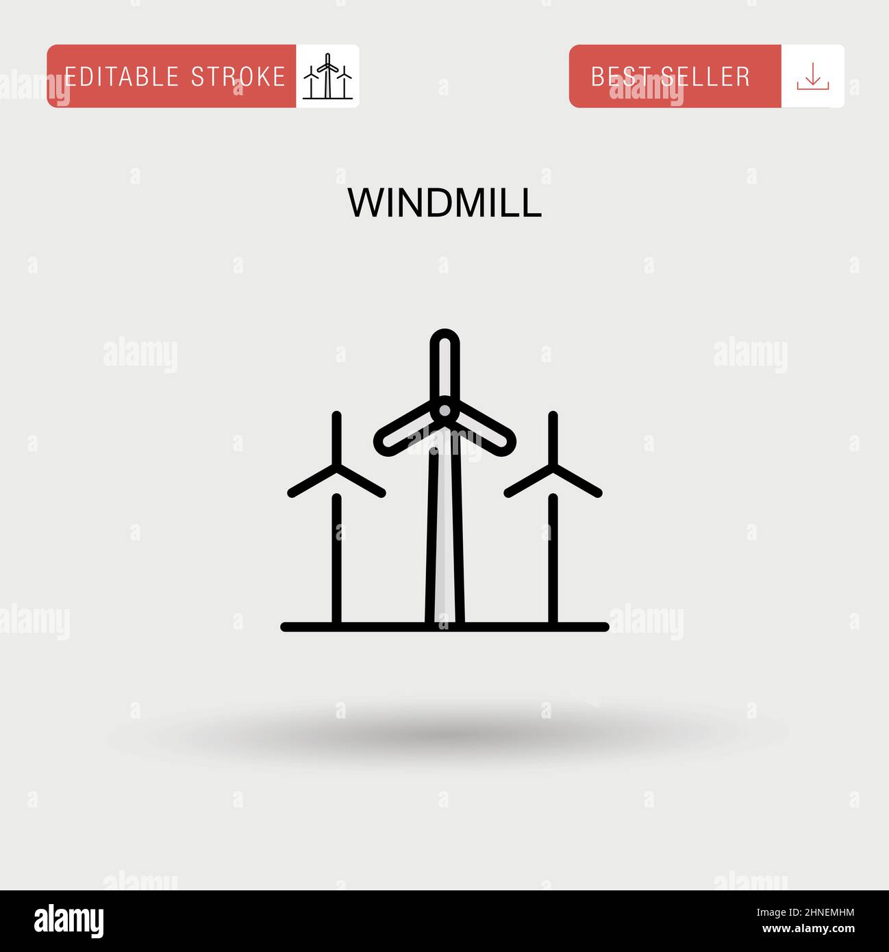 Icône de vecteur simple Windmill. Illustration de Vecteur