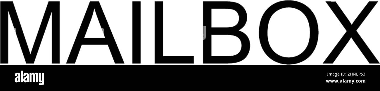 Icône de vecteur simple de boîte aux lettres.Modèle de conception de symbole d'illustration pour élément d'interface utilisateur Web mobile. Illustration de Vecteur