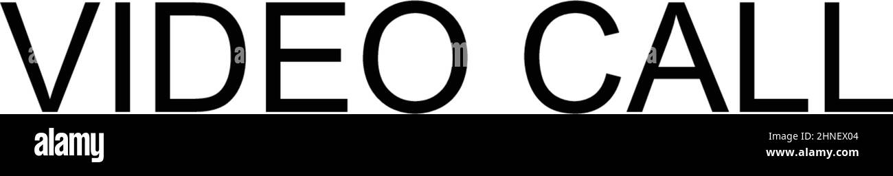 Icône de scénario simple d'appel vidéo.Modèle de conception de symbole d'illustration pour élément d'interface utilisateur Web mobile. Illustration de Vecteur