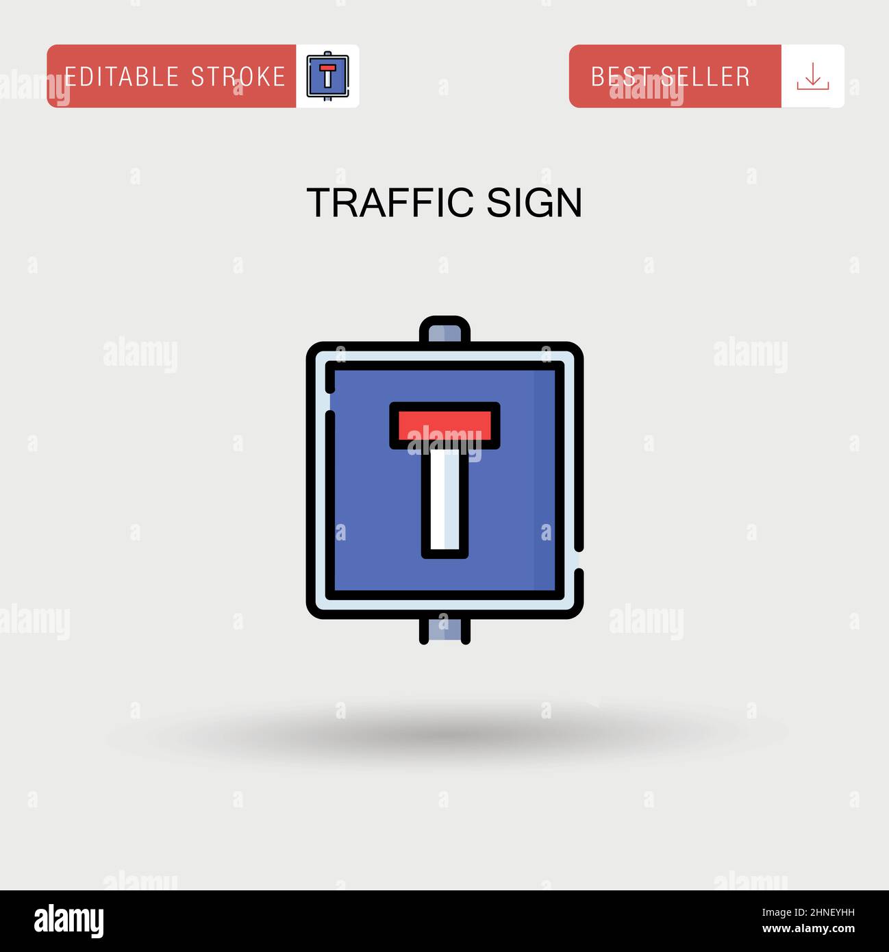 Icône de vecteur simple du panneau de trafic. Illustration de Vecteur