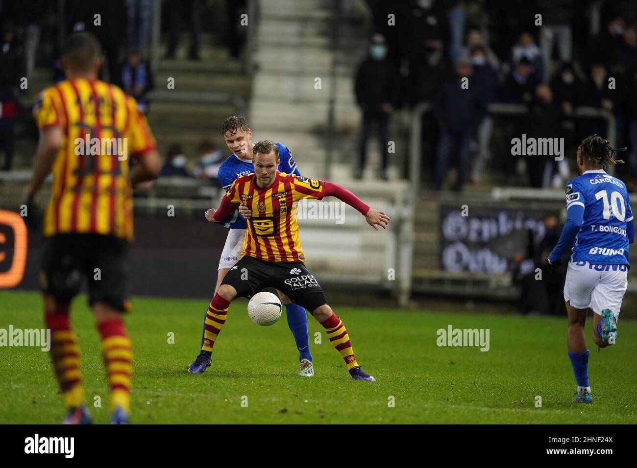 GENK, BELGIQUE - 16 FÉVRIER : lors du match Jupiler Pro League entre KRC Genk et KV Mechelen à Cegeka Arena le 16 février 2022 à Genk, Belgique (photo de Jeroen Meuwsen/Orange Pictures) Banque D'Images