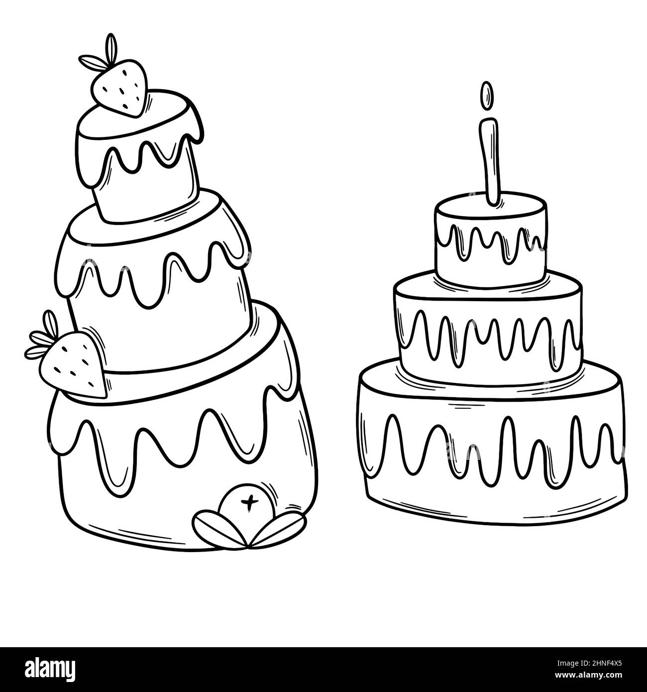 Drawing Birthday Cake Banque De Photographies Et D Images A Haute Resolution Alamy