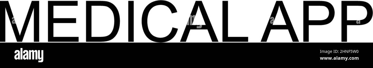 Icône de vecteur simple de l'application médicale. Modèle de conception de symbole d'illustration pour élément d'interface utilisateur Web mobile. Illustration de Vecteur