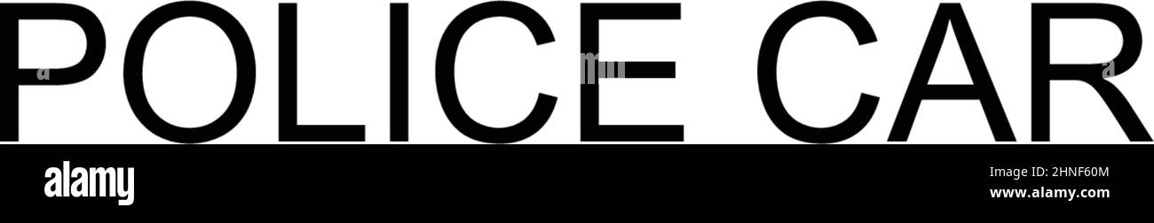 Icône vecteur simple voiture de police.Modèle de conception de symbole d'illustration pour élément d'interface utilisateur Web mobile. Illustration de Vecteur