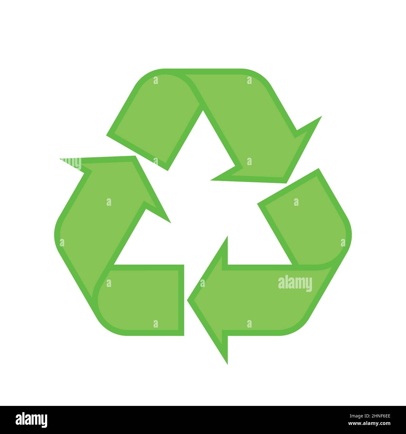 Symbole de recyclage universel plat simple Illustration de Vecteur