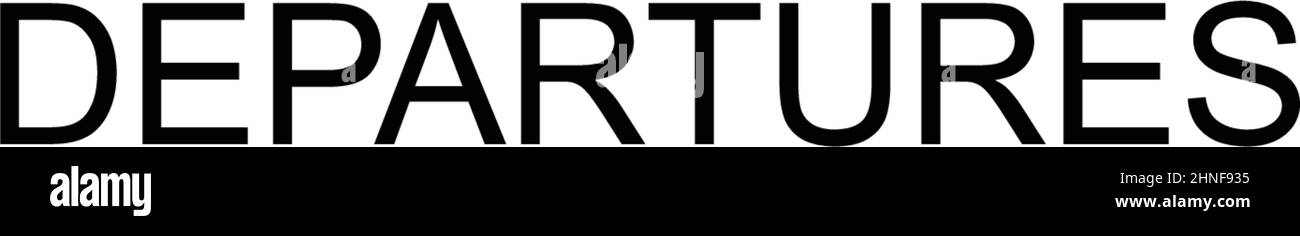 Icône de vecteur simple de départs. Modèle de conception de symbole d'illustration pour élément d'interface utilisateur Web mobile. Illustration de Vecteur