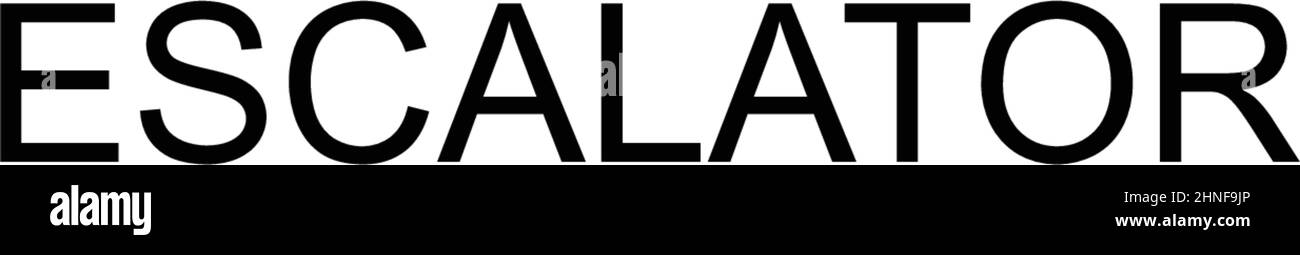 Icône de vecteur simple de l'escalier roulant.Modèle de conception de symbole d'illustration pour élément d'interface utilisateur Web mobile. Illustration de Vecteur