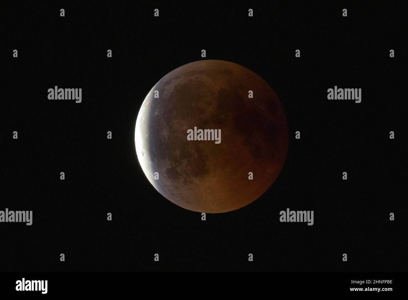 éclipse lunaire en Europe centrale, Appenzell, Suisse Banque D'Images