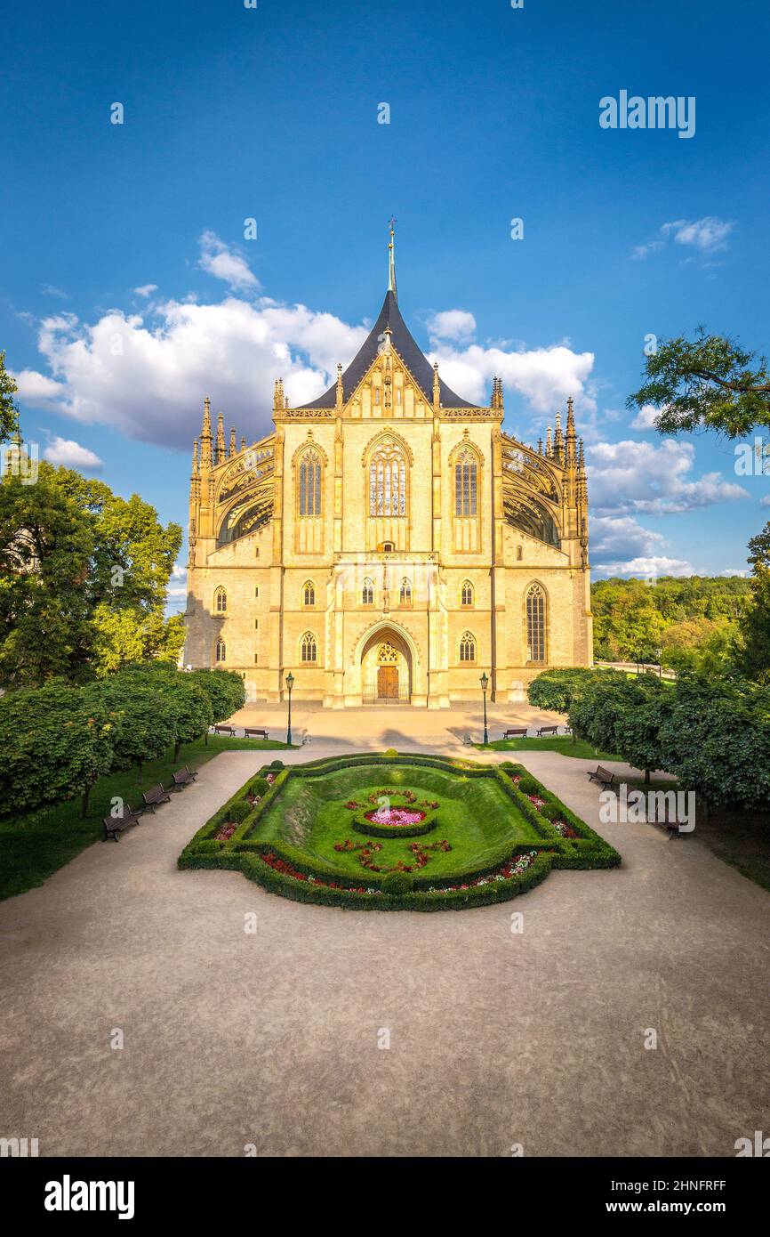 La cathédrale de Sainte-Barbara à Kutna Hora, République tchèque, Europe. Banque D'Images