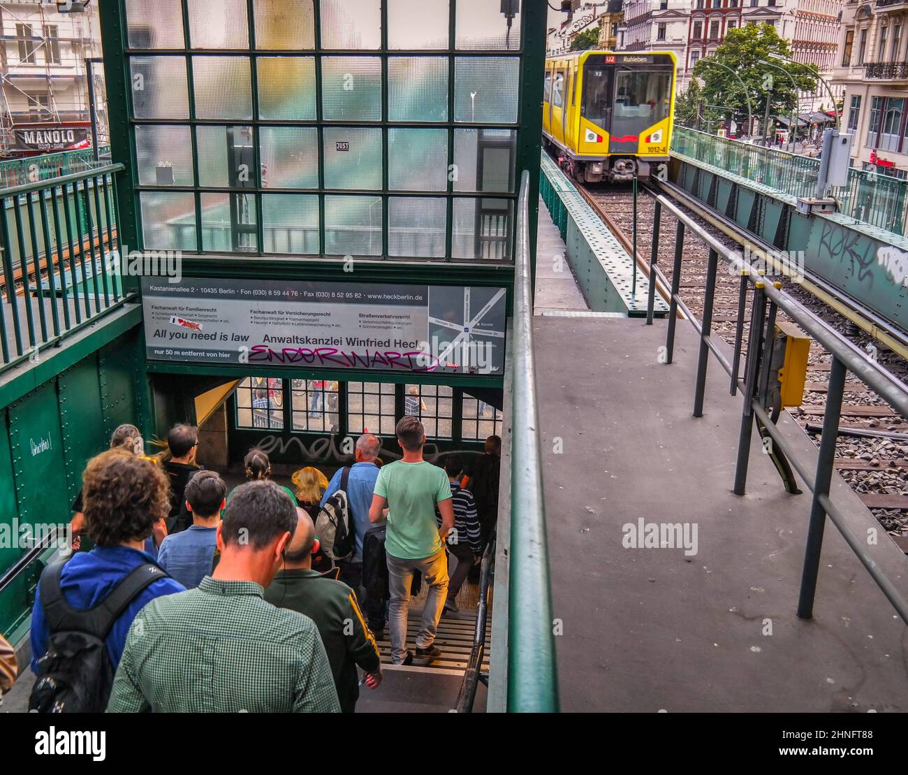Berlin, Prenzlauer Berg, Eberswalder Str., BVG, U-Bahn Banque D'Images