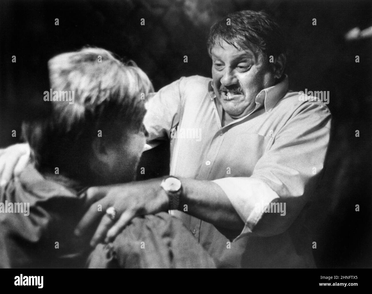 Jeff Bridges, Alex Karras, sur le tournage du film, « Against All Odds », Columbia Pictures, 1984 Banque D'Images