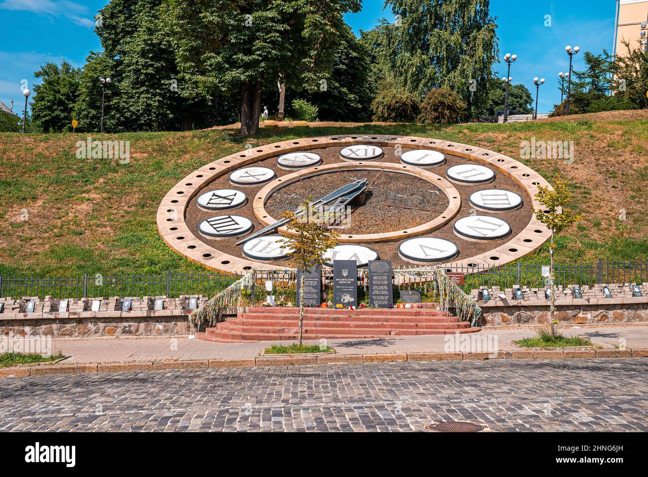 Mémorial de fortune à la place Maydan Nezalezhnosti à Kiev Banque D'Images