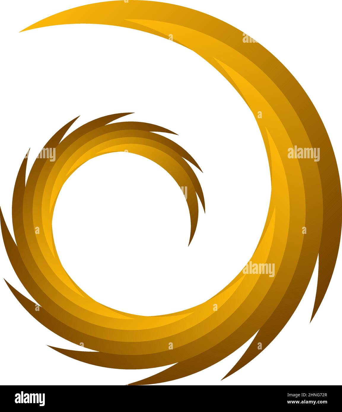 Spirale, tourbillon, tourbillon. Cercle segmenté rotatif, élément de conception de cercle de snoosh circulaire, vecteur d'icône - illustration de vecteur de stock, graphiques clip-art Illustration de Vecteur