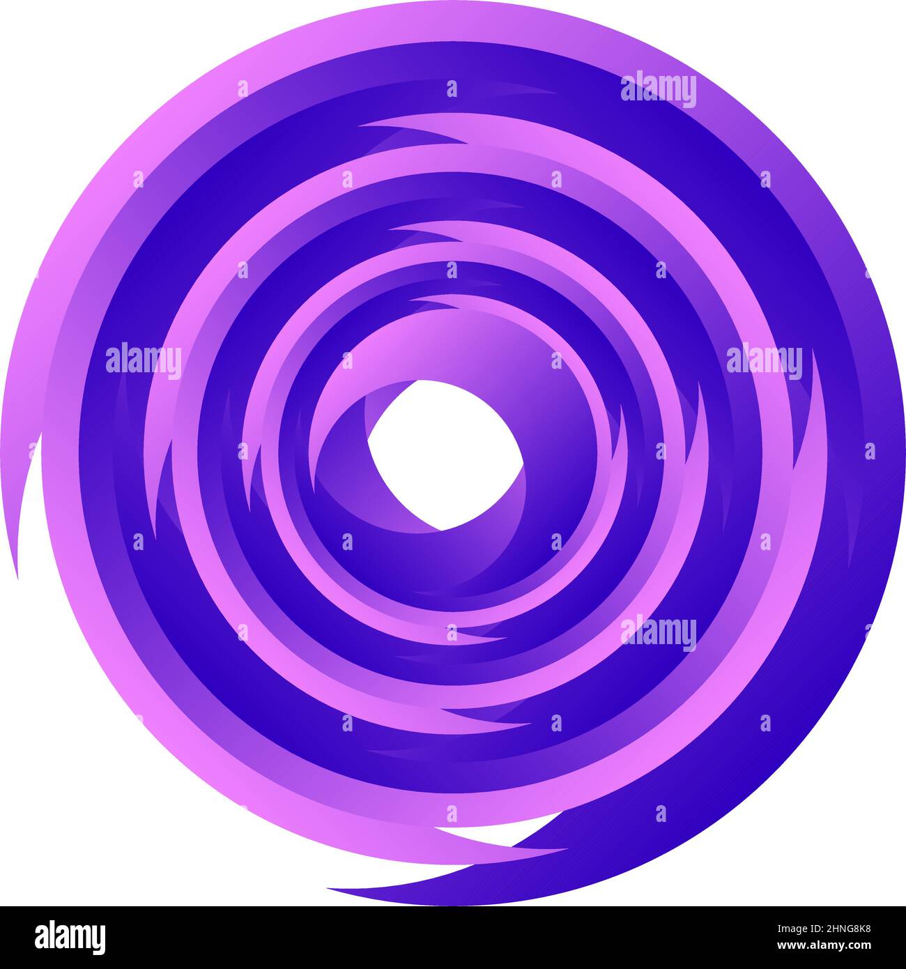 Spirale, tourbillon, tourbillon. Cercle segmenté rotatif, élément de conception de cercle de snoosh circulaire, vecteur d'icône - illustration de vecteur de stock, graphiques clip-art Illustration de Vecteur
