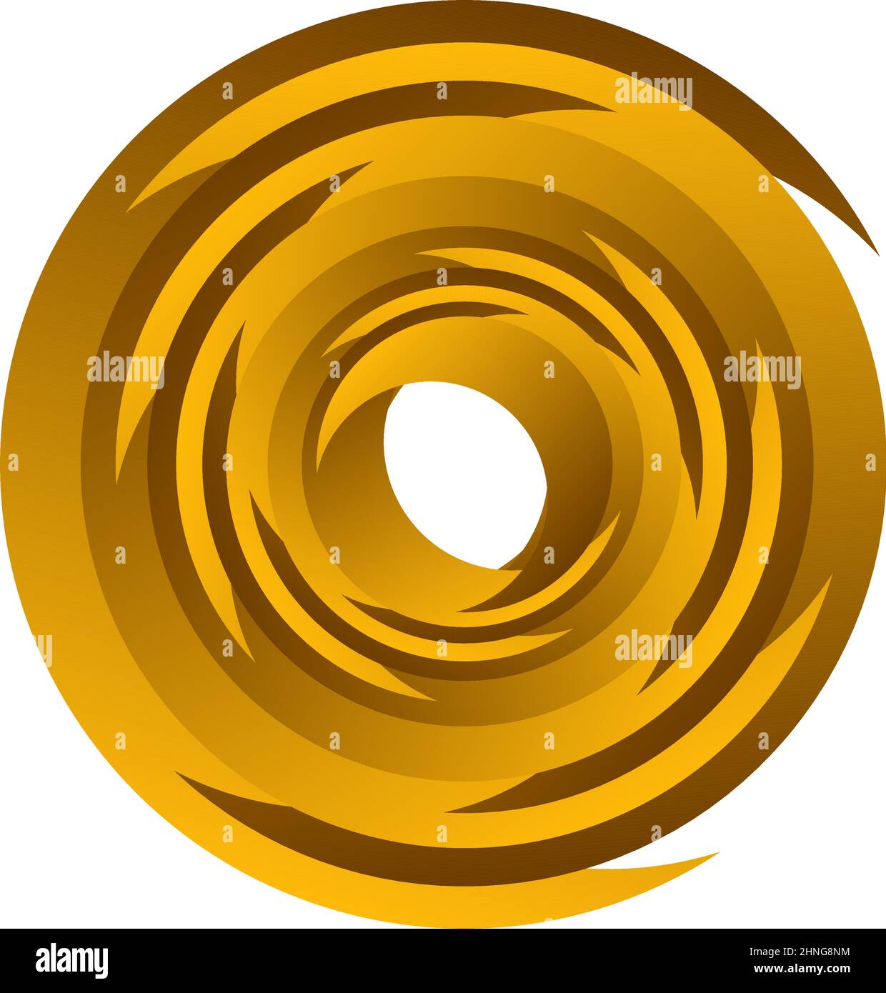 Spirale, tourbillon, tourbillon. Cercle segmenté rotatif, élément de conception de cercle de snoosh circulaire, vecteur d'icône - illustration de vecteur de stock, graphiques clip-art Illustration de Vecteur